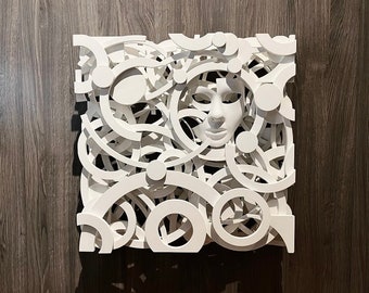 White abstract - Wall & Table Sculpture Modern Art