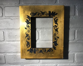 Gold and Black  Picture Frame, Italian Frame, Deep Frame, 5 x 7’, Clearance sale # 2