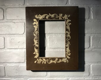 Brown and Silver Picture Frame, Italian Frame, Deep Frame, 5 x 7’, Clearance sale # 2