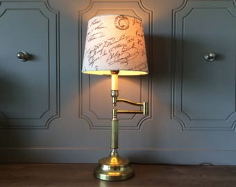 Vintage Table Lamp Brass Desk Lamp ( without shade )
