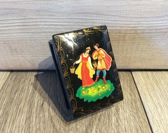 Lacquer Box Russian Vintage Painted Box Free Shipping