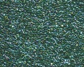 Miyuki Delica Beads - 7.5 GRAMS - DB060 - Color Lined Rainbow Lt Lime - Size 11 0
