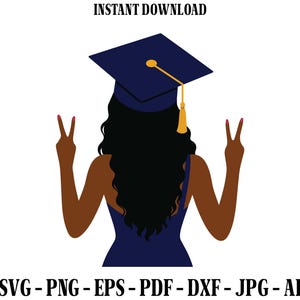 Black Girl Graduation Svg