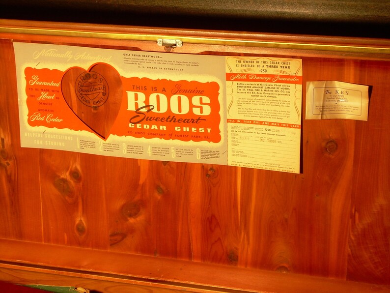 Antique cedar Roos sweetheart chest ca. 1940's Etsy