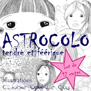 Lot de 12 Cartes AstroColo Tendre et féerique