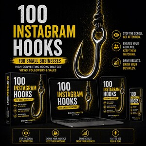 100 Instagram Hooks for Small Businesses | Viral Hooks | Content Ideas | Social Media Hooks | Reel Hooks | Caption Hooks