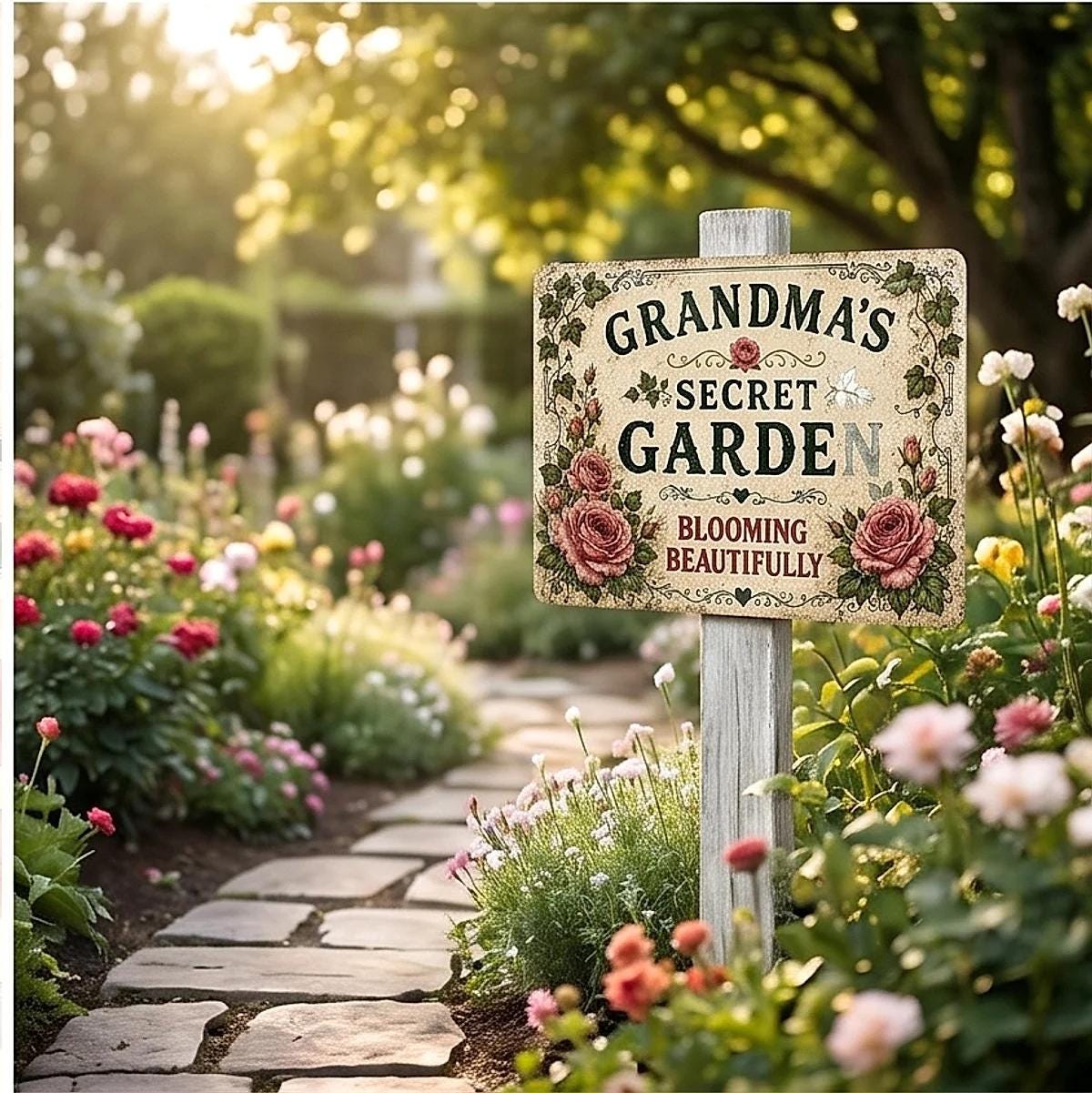Secret Garden Vintage Sign - Etsy