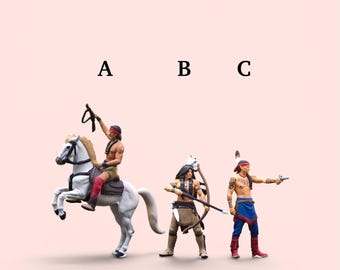 Miniature Figure Handpaint Native American Horse Scale 1/64 or Scale H0 1/87 for diecast or diorama