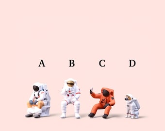Miniature Figure Handpaint Astronout Style Scale 1/64 or Scale H0 1/87 for diecast or diorama