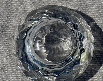 Set of 3 Holmegaard glass votive holders- Capriole -Danish glass candle holders- Scandinavian pie