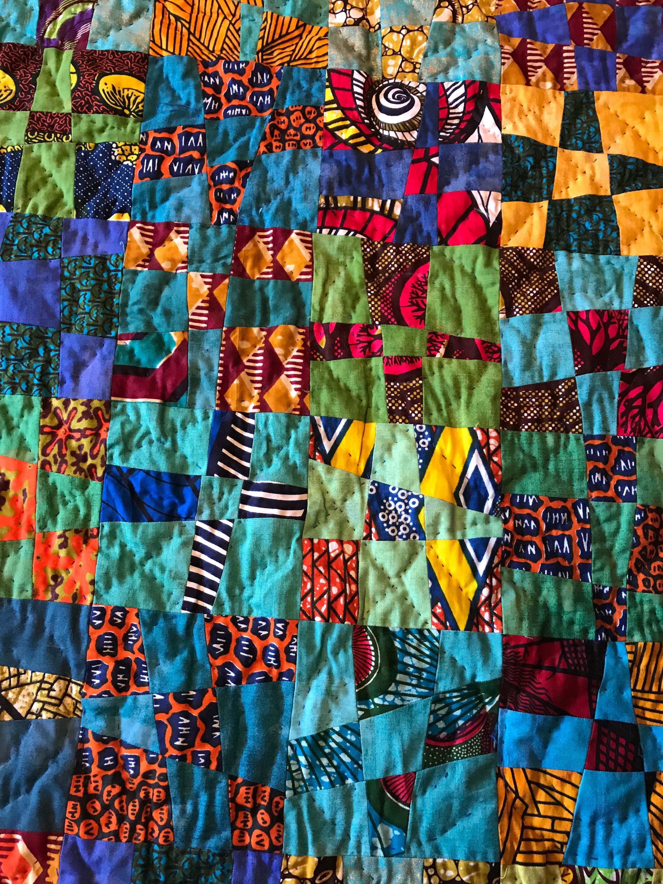 African Fabric Quilt Wax Print Quilt African Fabric Etsy