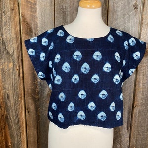 Indigo Dyed Shirt, Indigo Boxtop, African Indigo, Indigo Mudcloth