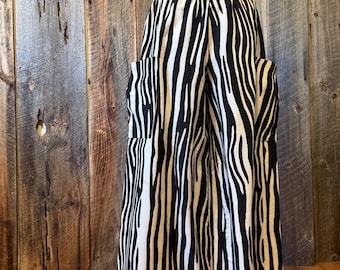 Mudcloth Pants, Zebra Mudcloth Fabric, Hand Painted Clothing