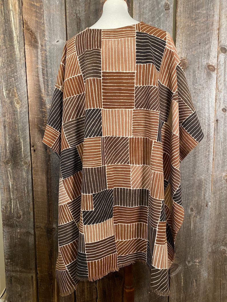 Unique Mudcloth Reversible Mudcloth Shawl Bogolan Mudcloth Kimono Modern Mudcloth Ruana