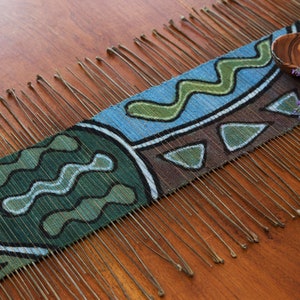 Mudcloth Table Runner, Green African Mudcloth, African Table Runner, African Art, Ethnic Wall Decor, Tribal Mudcloth Runner