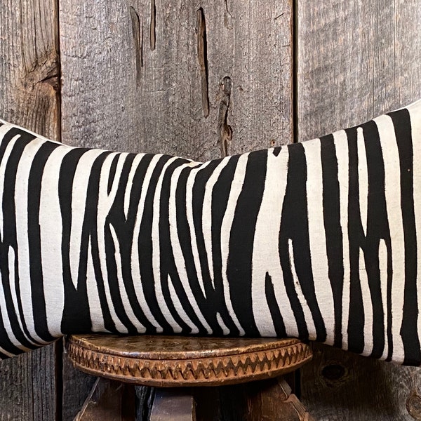 Zebra Lumbar Pillow Etsy
