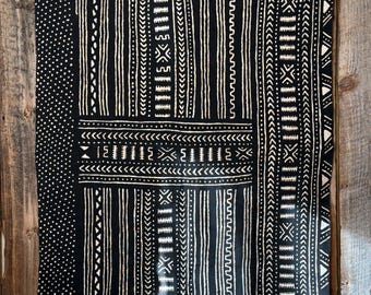 Black Mudcloth Textile: Handwoven Bogolan Fabric