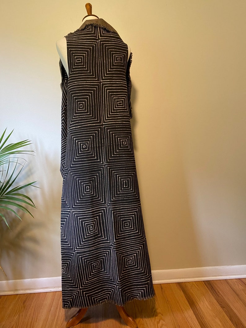 Mudcloth Duster Ethnic Vest Mudcloth Vest Unique Mudcloth Fabric