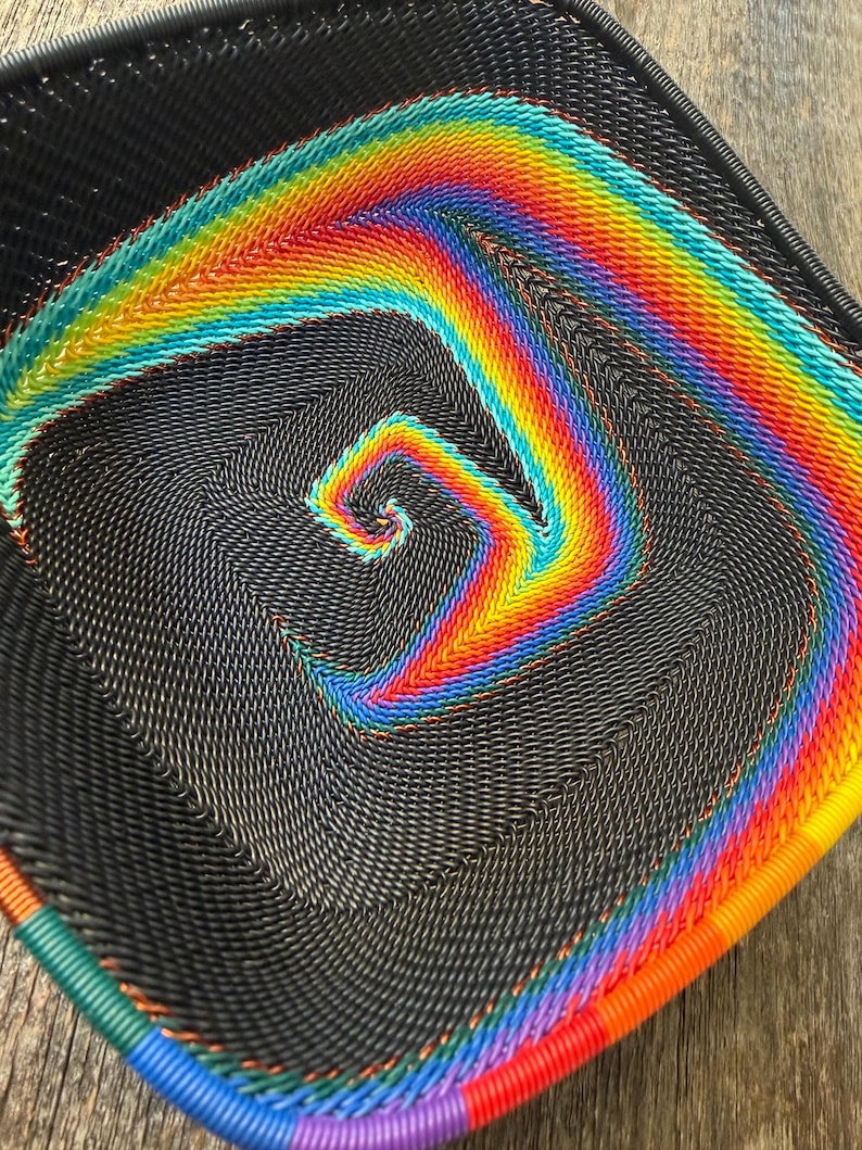 Zulu Telephone Wire Basket: Handwoven South African Bowl - Etsy