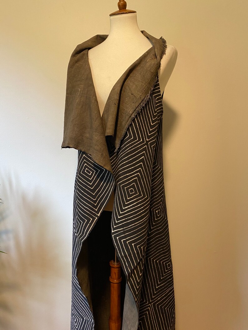 Mudcloth Duster Ethnic Vest Mudcloth Vest Unique Mudcloth Fabric