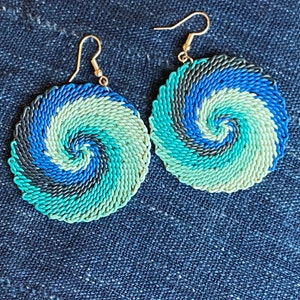 Telephone Wire Earrings, Zulu Telephone Wire, Telephone Wire Jewelry