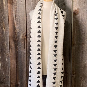 Mudcloth  Scarf, Hand-painted Shawl,  Mudcloth Wrap, African Mudcloth