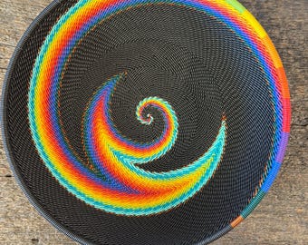 Zulu Telephone Wire Basket: Handwoven South African Bowl