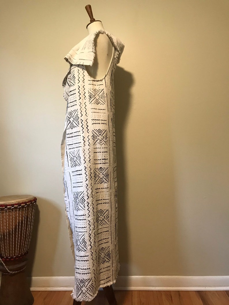 Reversible Mudcloth Duster Unique Mudcloth Fabric African fashion Ethnic Vest Mudcloth Vest