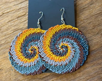 Zulu Telephone Wire Earrings, Colorful African Jewelry