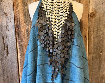 African Cowrie Shell Statement Necklace