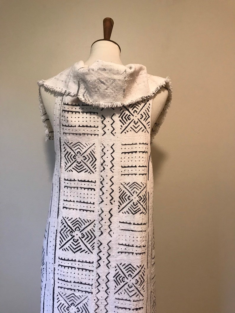 Reversible Mudcloth Duster Unique Mudcloth Fabric African fashion Ethnic Vest Mudcloth Vest