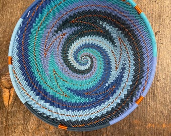 Zulu Telephone Wire Basket: Handwoven South African Bowl