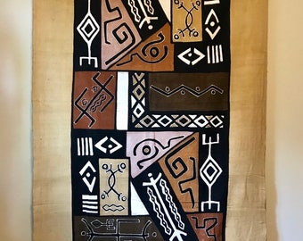 Unique Mudcloth Textile, Mudcloth Accent Wall, Mudcloth Decor, Mudcloth Fabric, Mudcloth Tapestry, Ethnic Blanket, African Wall Art