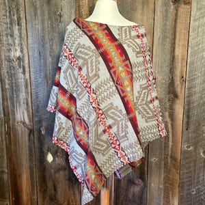 Lightweight Soft Wool Poncho, Boho Style Poncho