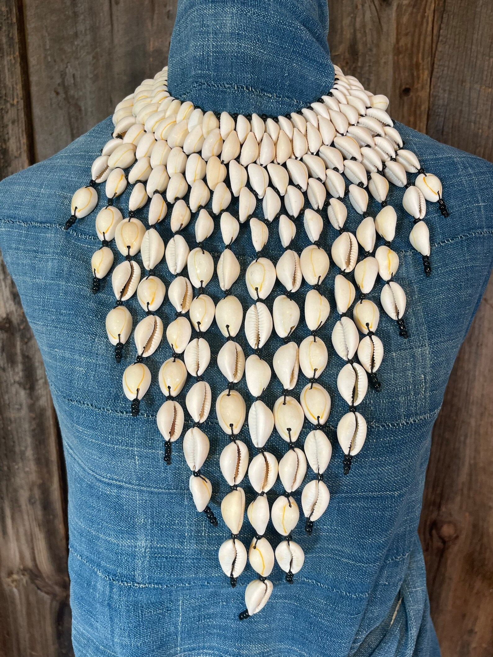 African Cowrie Shell Statement Necklace, Cowrie Jewelry - Etsy