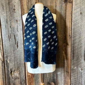 Indigo Scarf, Indigo Fashion, Indigo Dyed Scarf,  Indigo Shawl, Shibori Indigo