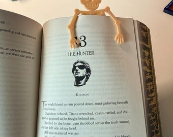 Skelett-Lesezeichen | Gruseliges 3D-gedrucktes Buchaccessoire | Halloween-Geschenk für Leseratten