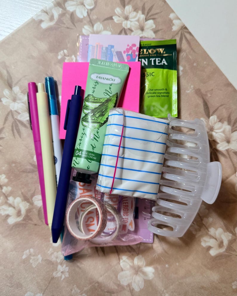 Cozy Reader Kit | Bookmark, Pens, Tea, Hand Cream | Book Lover Accessories image 6