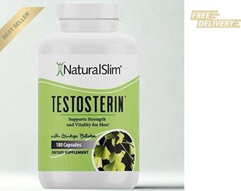 NaturalSlim testosterin men's multivitamins testosterone booster 180 Capsules  USA Fast Shipping