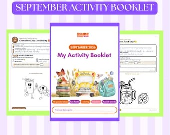 September 2026 Kids Activity Booklet |Printable Special Days | Back to School| Homeschool Printable | Czech Words | Instant Download