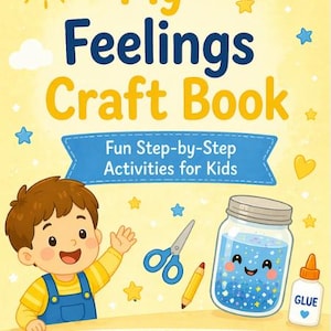 Kids Activity Book Printable | Fun Learning Activities | Calm Jar, Emotion Puppets and Task Cards | Daily Routine & Emotional Learning