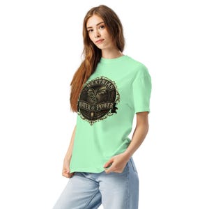 Wextrian Water & Power unisex garment-dyed heavyweight t-shirt | Steampunk Fantasy Worldbuilding Apparel | TTRPG and Book Lover Gift