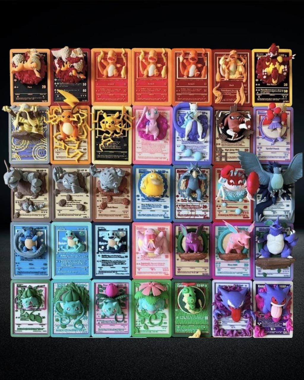 Pokemons Cards 3d - Etsy Canada