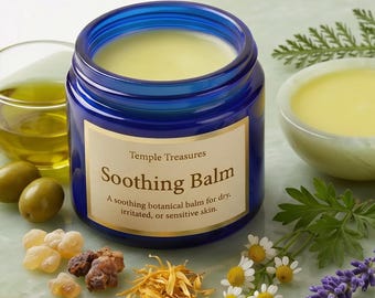Soothing Herbal Balm 2oz | Sensitive Skin Relief | Dry & Irritated Skin Support | Small Batch Apothecary
