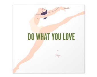 Doen waar je van houdt fotoboek met harde kaft | Illustratie balletdanser