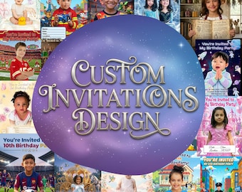 Made-to-Order Invitation | Customized Birthday or Baby Shower Digital Invite |  Custom Invites | Hire a Designer