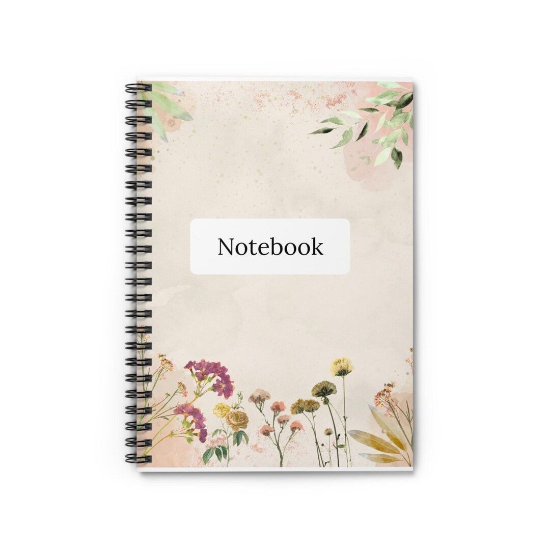 Vintage Watercolor Wildflowers Spiral Notebook | Ruled Journal - Etsy
