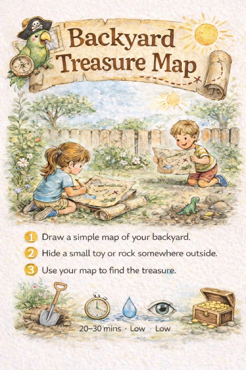 Screen Free Summer Printable for Kids Ages 4-8 | Outdoor Activity Cards | Boredom Buster Kit | Summer Activity Pack for Moms