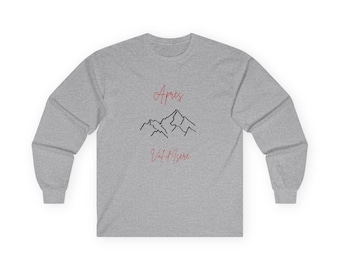 Après Val d'Isere Art Long Sleeve Tee | Minimal Script Name Design