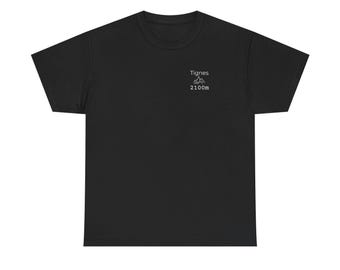 Tignes 2100 m skidort T-shirt | Bergskoordinater T-shirt